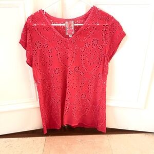 Johnny Was Fuchsia Boho top